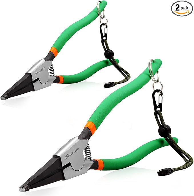SPEEDWOX 2 Pcs Special Angle Tip Lock Ring Pliers Set for Removing & Installing Gearshift Locking & Spring Loaded Snap Rings