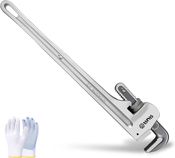 Verida 36 Inch Aluminum Pipe Wrench | Plumbers Wrench, Heavy Duty Plumbing Tools | Forged from High Carbon Steel | Suitable for Water Pipes, Plumbing, Fire Protection Pipe Tools