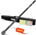 SUZUME 3/4 Torque Wrench (100-650 Ft.Lb/ 135.6-881.4 N.m) ±3% Accuracy Dual-Scales Loud Click Cr-V Steel Torque Wrenches for Truck, Industrial Machinery