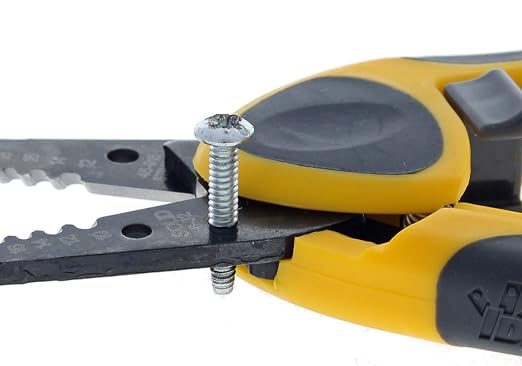 IDEAL Electrical 45-915 Kinetic Reflex T-Stripper - 10-20 AWG, Wire Stripper with Thumb Rest, Plier Nose, Slide Lock, Textured Grips