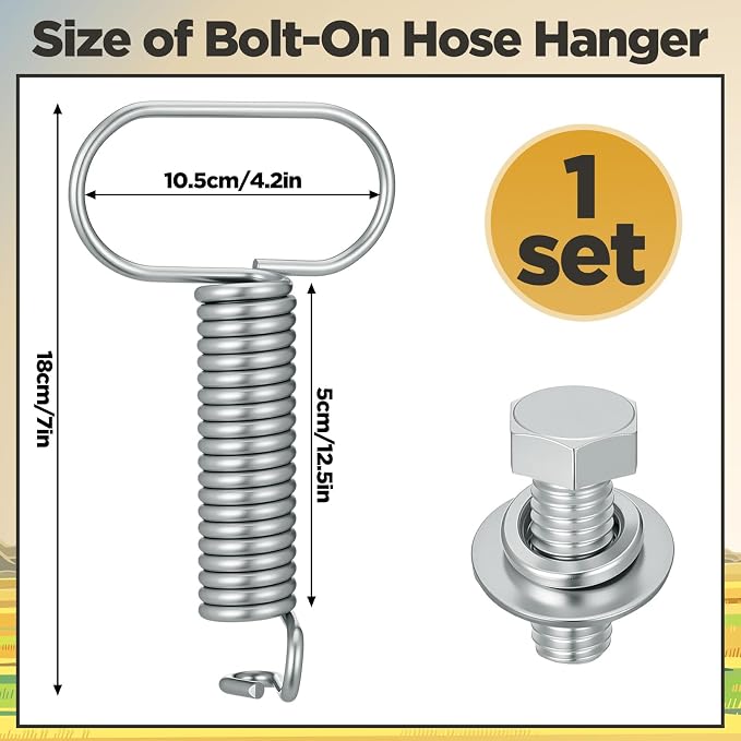 1 Pcs Hydraulic Hose Hanger Spring Clamp for Tractor, Sliver