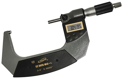 iGAGING 0-4"/0-100mm Friction and Ratchet Twin Force Movement Digital Micrometer, IP65 Rate, 35-065-U44