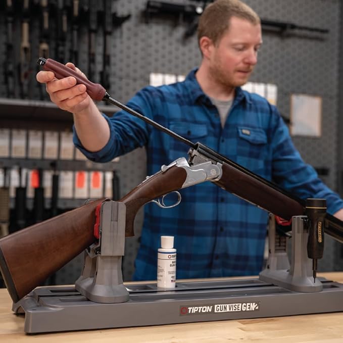 Tipton Gun Vise Gen 2 with 6 Mounting Positions, Adjustable Height, Universal Rubber Gun Clamp, for Gun Maintenance, Cleaning, and Gunsmithing