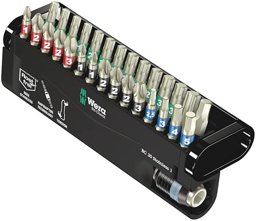 WERA 05071109001 Bit-Check 30 Stainless 1, 30 Pieces