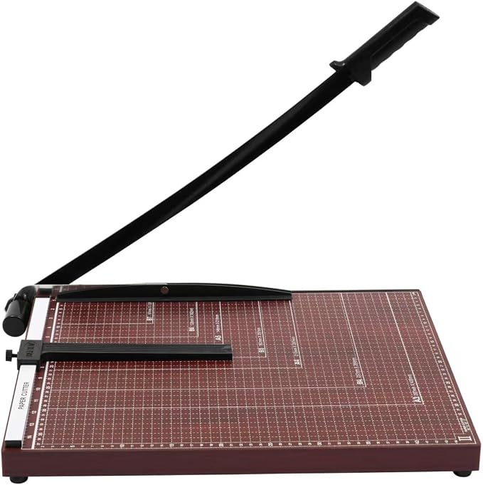 Guillotine Paper Cutter 18 Inch - Professional Large Paper Heavy Duty Trimmer, 12-Sheet Capacity for Cardstock & Photos, Safety Lock & Self-Sharpening Blade for Office, School, Craft Studio