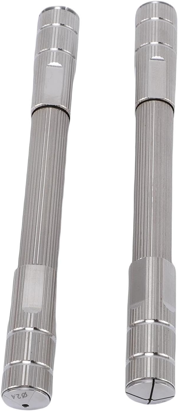 Fabater Double Ended Pin Vise, 2 Pcs 4.7in Stainless Steel Compact Hand Drill, Wire Twisting Tool with Storage Box and Non Slip Grip for Jewelry Making, Watch Repair and DIY Projects