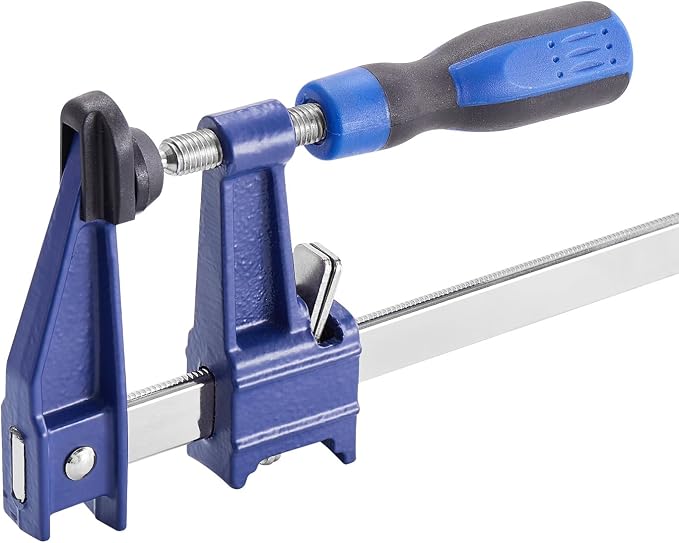VEVOR Bar Clamps for Woodworking, 2-Pack 36 inch Opening, Lockable F-Clamp with 600 lbs Load Limit, 2-1/2 inch Depth, Cast Iron and Carbon Steel, Easy to Use, Wood Clamps for Woodworking Metal Working