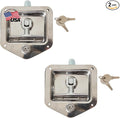 Buyers Products L8815 Locking T-Handle Latch, 2 Pack, Stainless Steel | Locking T-Handle Latch 2-Pack Helps Secure Tool Boxes, Trailer Doors, RVs, Campers, And Truck Caps For Daily Transport