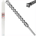 1-3/8" x 15" SDS Max Cross-Tip Rotary Hammer Drill Bit – Upgraded Heat-Treated Carbide Head, Extended Length 400mm for Longer Working Depth, Concrete Drill Bit for Masonry, Brick & Stone