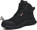 Work Boots for Men,Lightweight Breathable High Top Steel Toe Boots,Indestructible Steel Toe Shoes,Non Slip Safety Work Shoes.