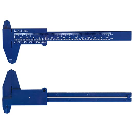 Ultrassist Plastic Vernier Caliper (2pcs), 150 mm Mini Plastic Caliper for School Student, Portable 0-6 Inch Measuring Tools, Sliding Gauge