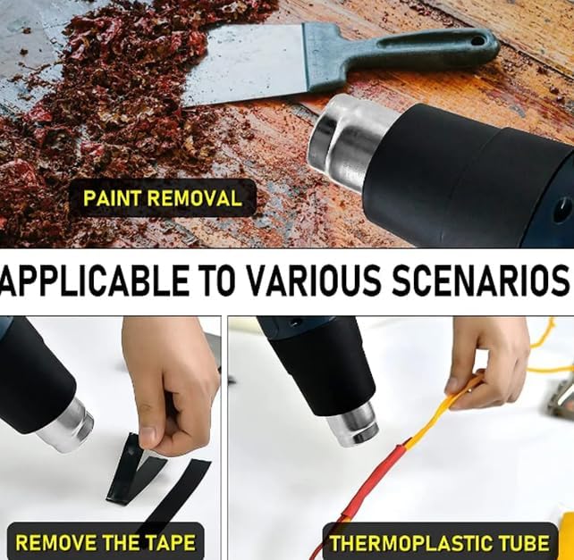 Portable Heat Gun 2500W 110V/220V Temperatures Adjustable Electric Heat Gun Can Be Applied in Soldering, Welding PVC