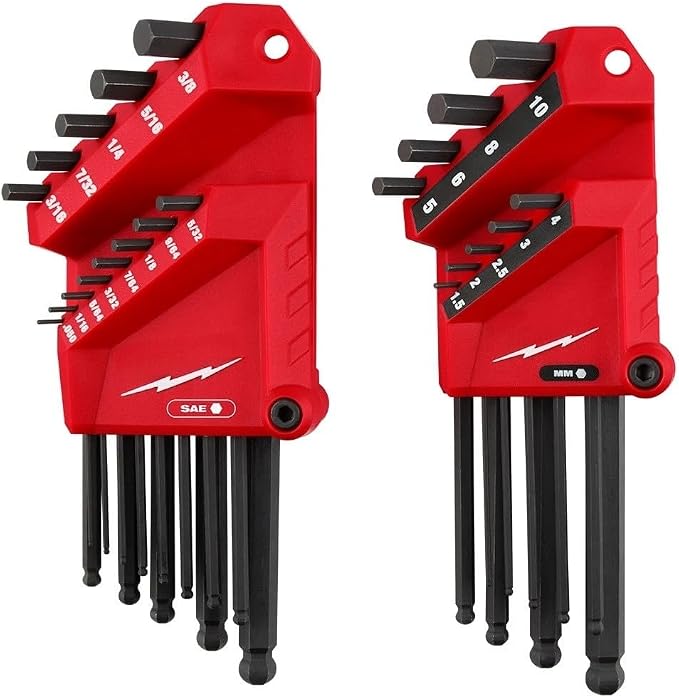 48-22-2187 Hex Key for Milwaukee 22-Key Ball End L-Key Set