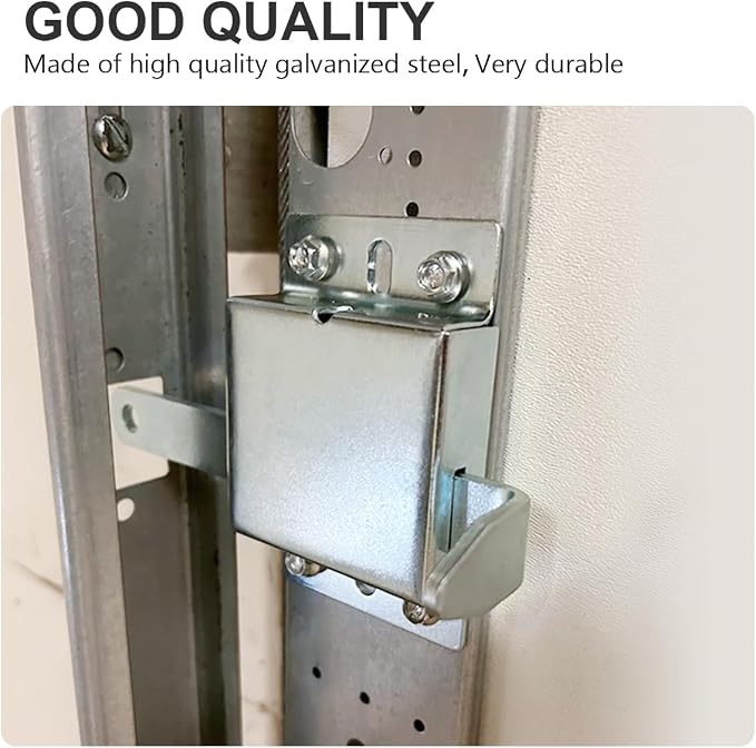 Garage Door Side Lock Inside Deadlock for Most Garage Door Galvanized Steel -1pack