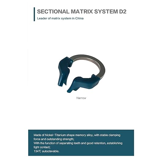 Dental Sectional Matrix System, R6 Nickel Titanium Dental Matrices Clamp Clip Ring, Sectional Contoured Matrix Ring, Autoclavable Dentistry Tools