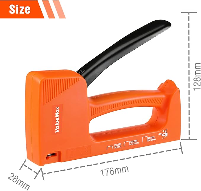VALUEMAX Light-Duty Staple Gun Kit, Includes 1600PCs 5/16'' Staples, Manual JT21 Staples, for Upholstery, Material Repair, Decoration, Furniture, DIY Use