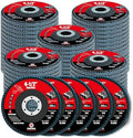 60 Pack Flap Discs 40 Grit, 4 1/2" x 7/8" for Angle Grinder,Type 29 Zirconia Grinding Wheel for Metal,Wood,Stainless Steel, Sheet Metal