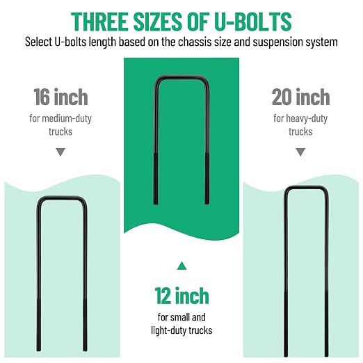 12 Inch Square Bend U-Bolt Kit for Truck Chassis