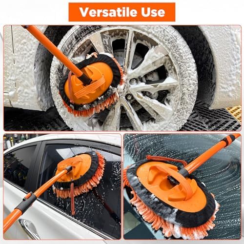 Tool Daily Short Pressure Washer Gun with Foam Cannon, Car Wash Brush