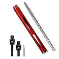 SALI Diamond Core Drill Bits 1 1/8" Diameter 10"/254mm Drilling Depth 5/8-11" Thread Core Bit Turbo Laser-Welded Segments for Cured Concrete with Brick Block Masonry with Two Adapters（Red）