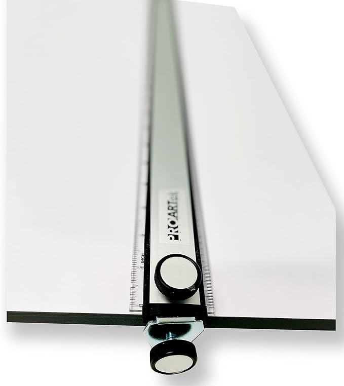 Proartek PK00015 Model PXB24 Portable Drafting Drawing Board 18" x 24"; PXB Series; Adjustable Aluminum Parallel Straightedge; Carry Handle; Architecture Tool for Students and Professionals