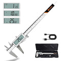 HARDELL Digital Caliper 8"/200mm, Rechargeable Stainless Steel Micrometer, Large LCD Inch/MM/Fraction, Auto-Off, Electronic Measuring Tool for Machinist Woodworking 3D Printing DIY Household
