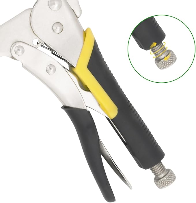 4 Pack 18 Inch C Clamp Locking Pliers with Swivel Pads, 18 Inch Heavy Duty C Clamp Welding Pliers for Woodworking and Home Improvement