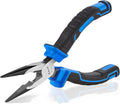 Needle Nose Pliers 6.5" Long Nose Pliers for Wire Bending, High Carbon Steel Needle Nose Plier, Serrated Jaw Pliers for Jewelry Making, Electronics Repair, Object Grasping, Craft Making