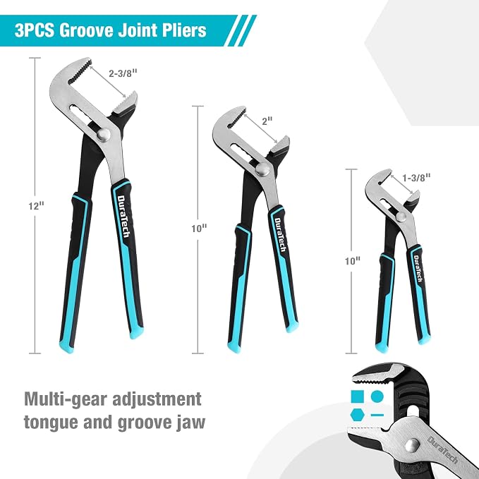 DURATECH 8-Piece Pliers Set & 12-Piece Magnetic Screwdriver Set