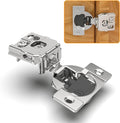 Chibery 20 Pack 1" Overlay 4D Soft Close Concealed Hinges for Face Frame Door, Adjustable Closing Speed, Smooth Slow Self Close Hinges, Satin Nickel, 105° Open Angle Stainless Steel Cabinet Hinges