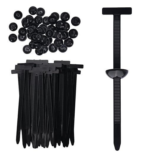 100 Pcs Nylon Universal Cable Tie Buckle for Car - Self-Locking and Easy Install Zipper Clips with Pin & Button Design - UV-Resistant Fixion Tools Zip Tie for Quick and Effortless Car Daily Repair