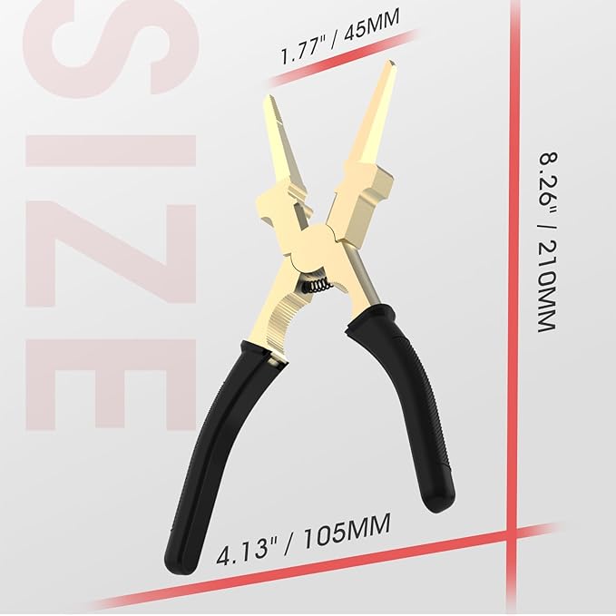 YESWELDER 8" MIG Welding Pliers, Anti-Rust and Durable High-Carbon Steel, Black&Golden All-In-One Multifunctional MIG Pliers for Professional Welding