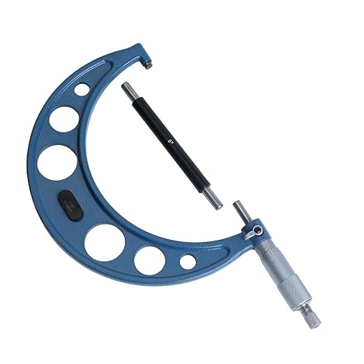 6PCS Outside Micrometer, 6” Micrometer Set, High Precision 0.0001” 0-1"/1-2"/2-3"/3-4"/4-5"/5-6" Machinist Tools, Micrometer Set, with Calibration Standard, Wrench