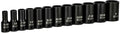 Capri Tools 3/8 in. Drive Semi-Deep Impact Sockets Set, SAE, 5/16 to 1 in, 12-Piece