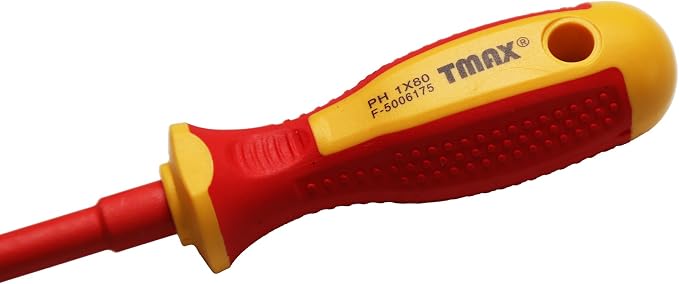 TMAX 1000V VDE Insulated Electrician Magnetic Screwdriver, PH1 Phillips #1