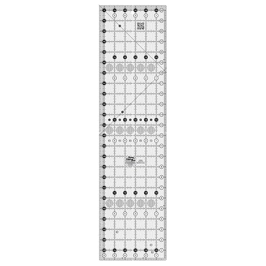 Creative Grids Quilt Ruler 6-1/2in x 24-1/2in Rectangle - CGR24 – Made in USA, Non-Slip Grip Acrylic Quilting, Sewing, Crafting, Patchwork Ruler for Measuring & Cutting Fabric