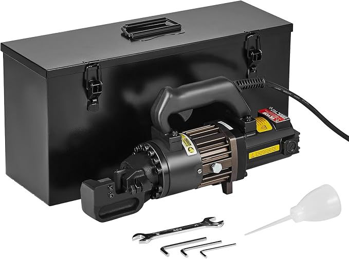 VEVOR Electric Hydraulic Rebar Cutter, 1000W Portable Rebar Cutter, Cutting up to 3/4 Inch #6 4-20mm Rebar within 2.5 Seconds, High Power Steel Rebar Cutter with Oil Can Rich Accessories,Black RC-20