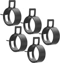 5pcs 0.47" ID Constant Tension Band Hose Clamps, 12mm Spring Band Type Action Hose Clamp Manganese Steel Fuel Line Clamp Low Pressure Air Clip Clamp for Fuel Hose Line Water Pipe Air Tube black