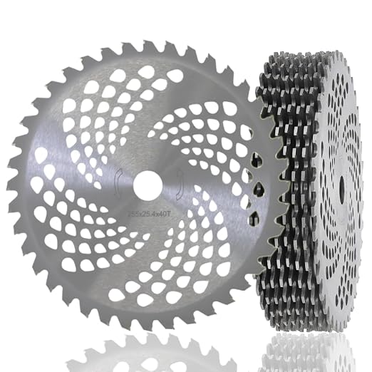 Japard Circular Saw Blades 10" x 40T Carbide Tip Table Saw Steel Cutting Blades for Weed Eater Trimmer, Replacement, Bore 1" (10, 10" x 40T - Silver)