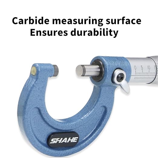 SHAHE 0-1''/0-25mm 0.01mm Outside Micrometer Gauge Micrometer Measuring Tool 5201-25A