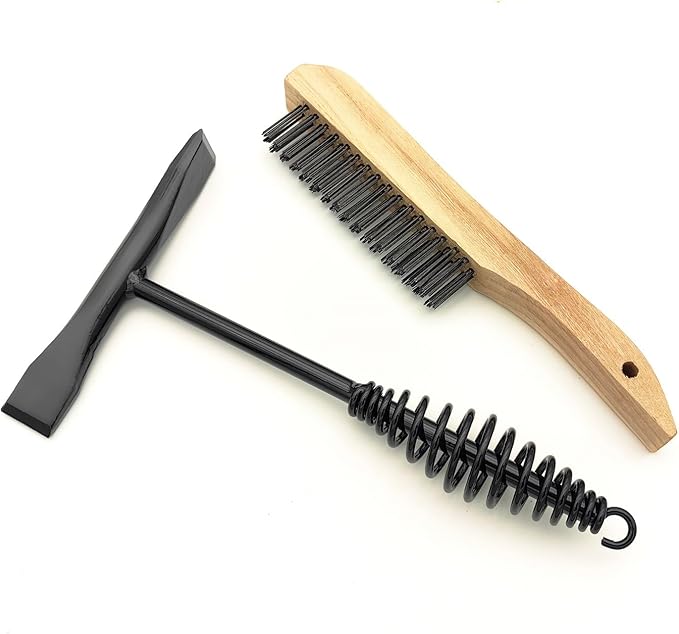 VASTOOLS Welding Chipping Hammer with Coil Spring Handle,10.5",Cross Chisel and Vertical Chisel