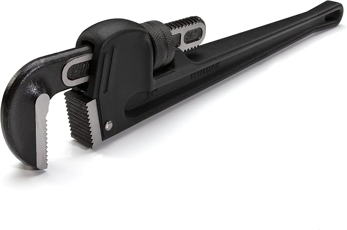 Steelman 60875 24-Inch Heavy-Duty Cast Aluminum Straight Handle Pipe Wrench