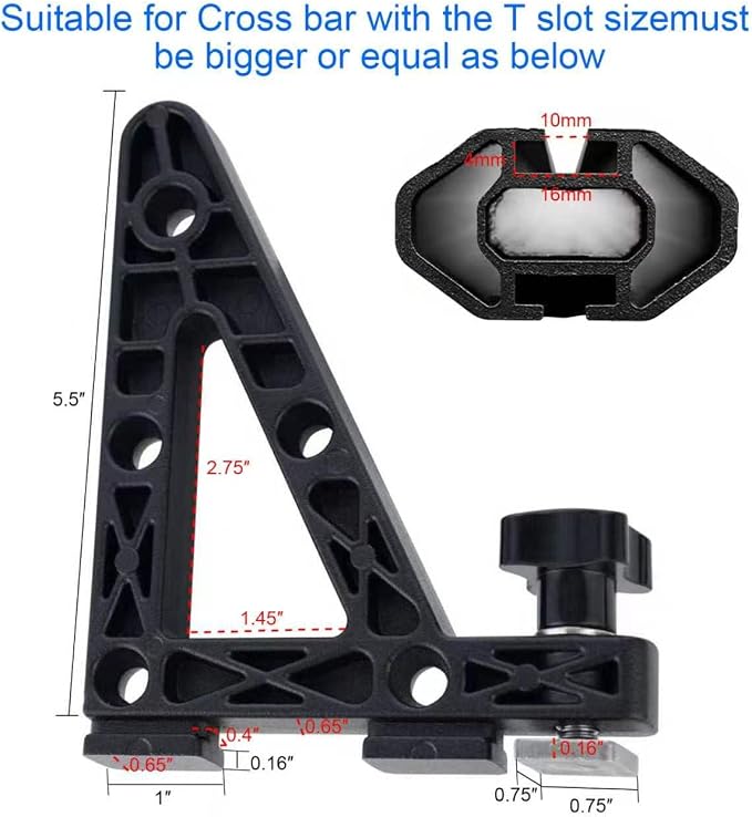 NEW Aero Load Stops T-Slot Load Stops - 4 Pack - Die Casting Aluminum Anti-Slip Crossbar Clamps for Ladder, Kayak, Firewood, Skis - Tool-Free Installation for Truck Bed Bars