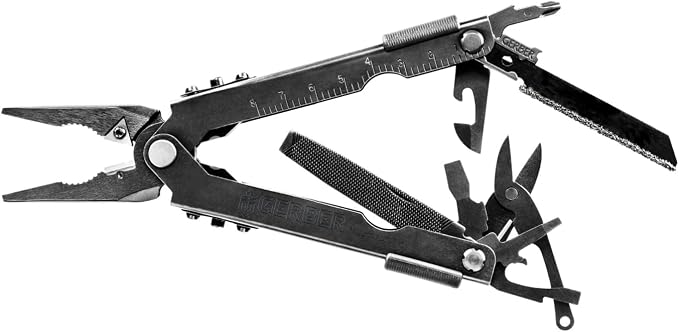 Gerber Gear Multi-Plier 600 Needle Nose Pliers Set Bladeless Multi-Tool - 14-in-1 EDC Gear Multi-Tool with Protective Sheath - Survival Gear and Equipment - Black