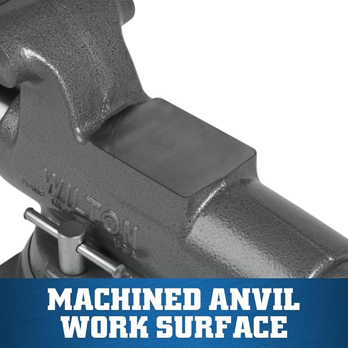 Wilton Machinist Bench Vise, 6" Jaw Width, 10" Jaw Opening, 5-1/2" Throat (Model 600S)