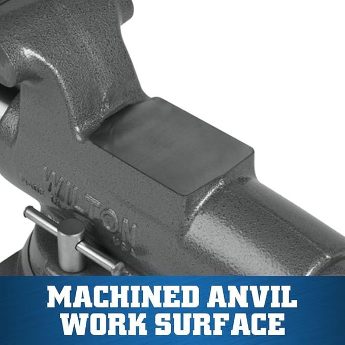 Wilton Machinist Bench Vise, 6" Jaw Width, 10" Jaw Opening, 5-1/2" Throat (Model 600S)