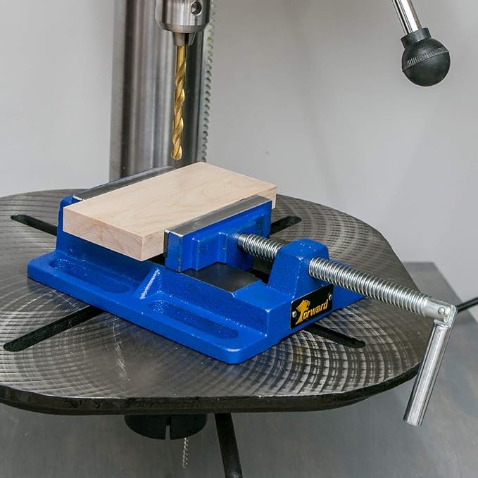 Forward Q194A 4 Inch Drill Press Vise Portable Bench Vise with Slotted Base
