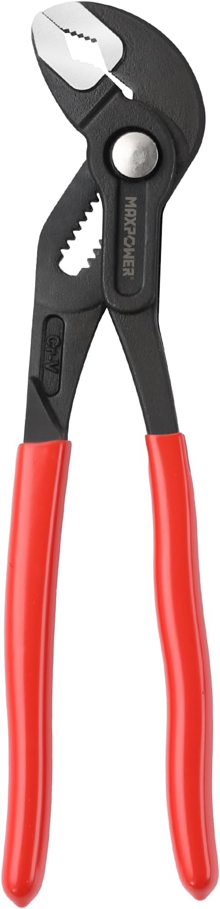 MAXPOWER 10 inch Water Pump Pliers, Jaw Open 1.2 inch, Push Button Quick Adjustment Tongue and Groove Pliers