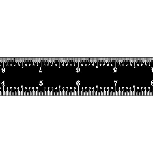 PEC Tools 12-inch Steel Ruler, High-Precision Metal Ruler, Stainless Steel, 16R Graduation (1/32", 1/64", 1/50", 1/100") High Contrast, Easy to Read Machinst Rule for Professionals, Made in USA
