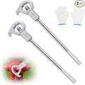 Podoy Adjustable Fire Hydrant Wrench Tool for 1-1/2" to 6" Bolt Head 2 PACK | Carbon Steel Hydrant Spanner Wrench for Loosening Caps and Opening Valves Water Meter/Pipe/Sprinkler Multifunction Tool